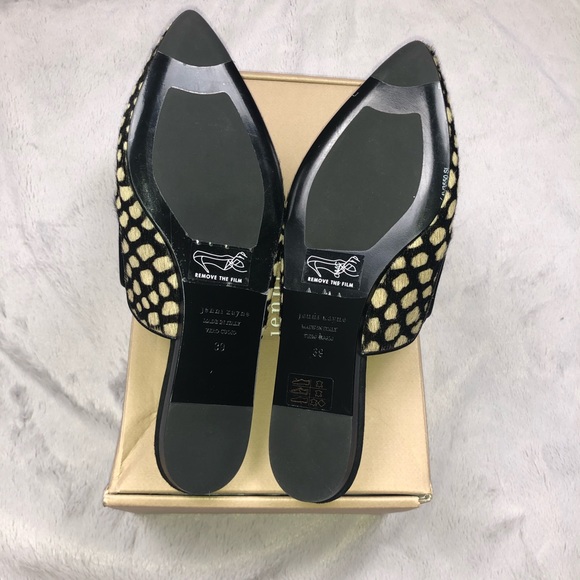 NWT Jenni Kayne Genuine Calf Hair Mule in Black Honey Giraffe Size 6 avail - Picture 7 of 14